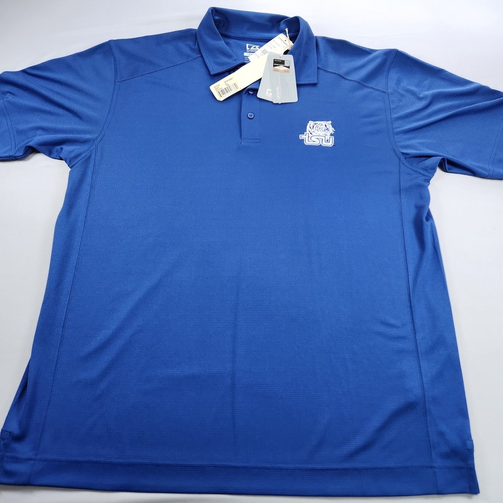 NWT LSU Tigers Cutter and Buck Polo Shirt Men's XL Blue
